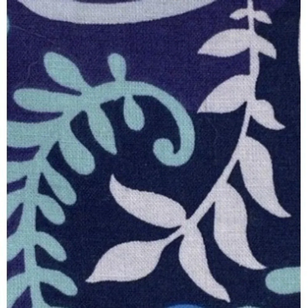 Vera Bradley Lighten Up Lanyard Blue‎ Island Medallion NWT Teal Navy Floral gift
